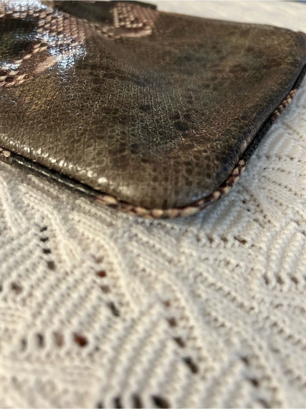 Miu Miu Vintage Python-Embossed Leather
Clutch - Excellent Like-New Condition - Picture 8 of 11